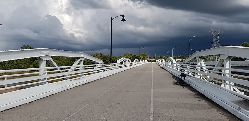 A bridge in Jenks, Oklahoma.