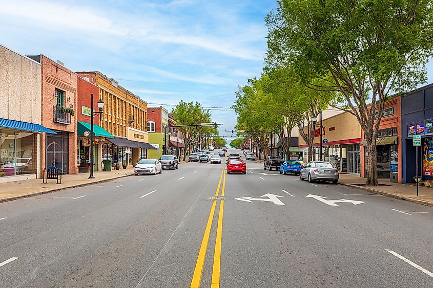 Main Street in Lexington, North Carolina