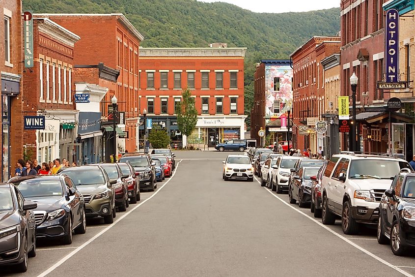 The scenic downtown area of Great Barrington, Massachusetts.