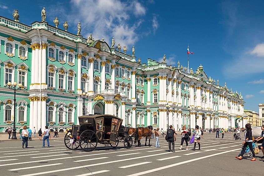 The Winter Palace in Saint Petersburg, one of the main palaces of the Russian Empire