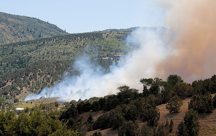 Charlotte-Mink Creek wildfire near Pocatello, Idaho