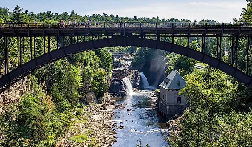 View of Ausable Chasm - Grand Canyon of the Adirondacks Bridge