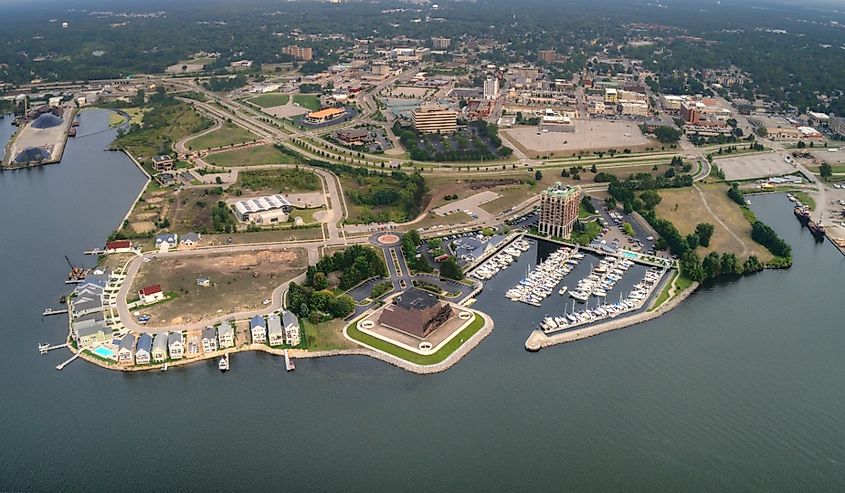 Overlooking Muskegon, an Urban Center in Michigan