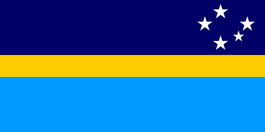 A flag for Antarctica, proposed by Dave Hamilton in 1999.