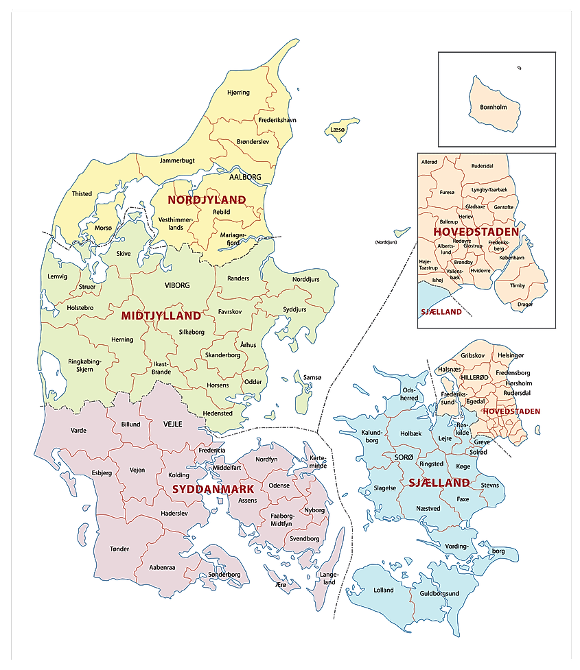 Show Me A Map Of Denmark Denmark Maps & Facts - World Atlas
