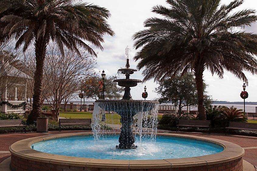 A beautiful waterside park in St. Marys, Georgia.