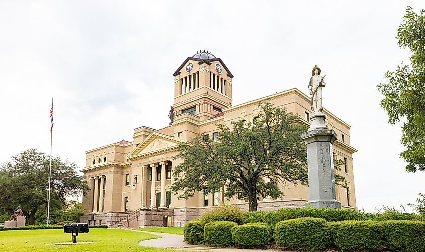 The Navarro County Courthouse in Corsicana, Texas