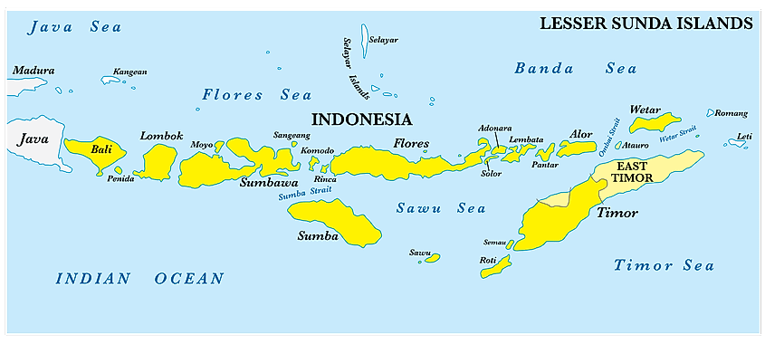 Flores Sea map