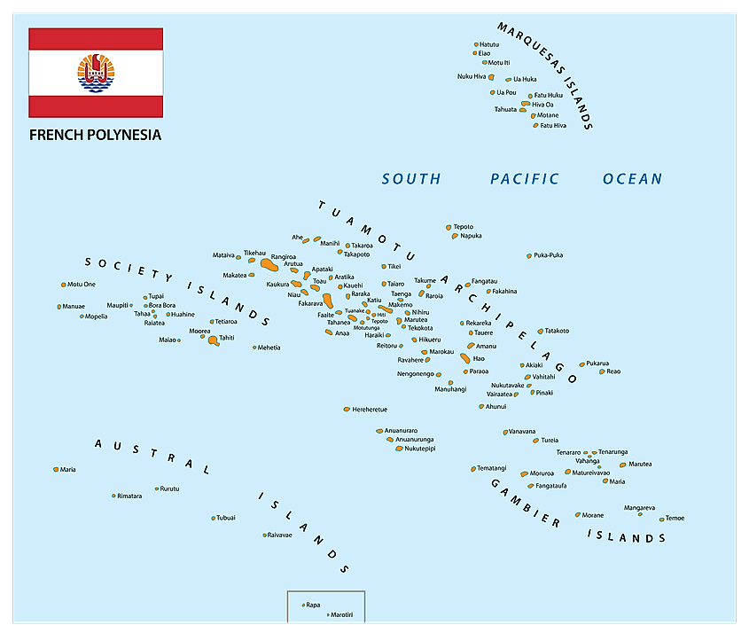 French Polynesia map