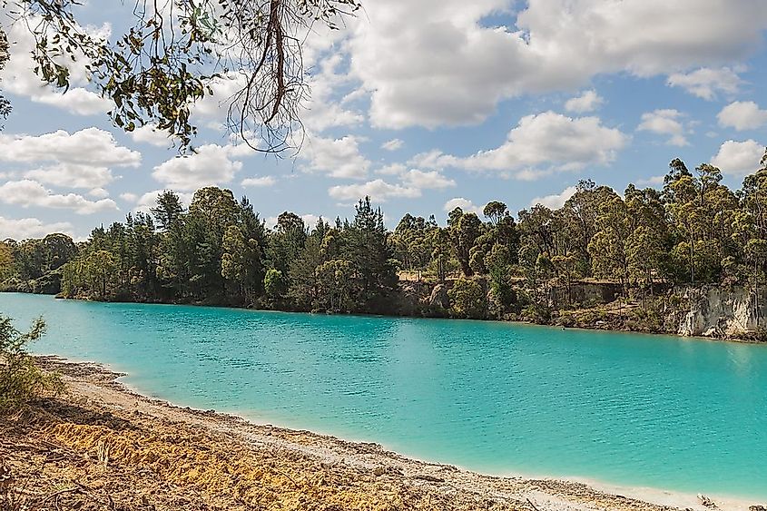 Black Diamond Lake in Western Australia. 