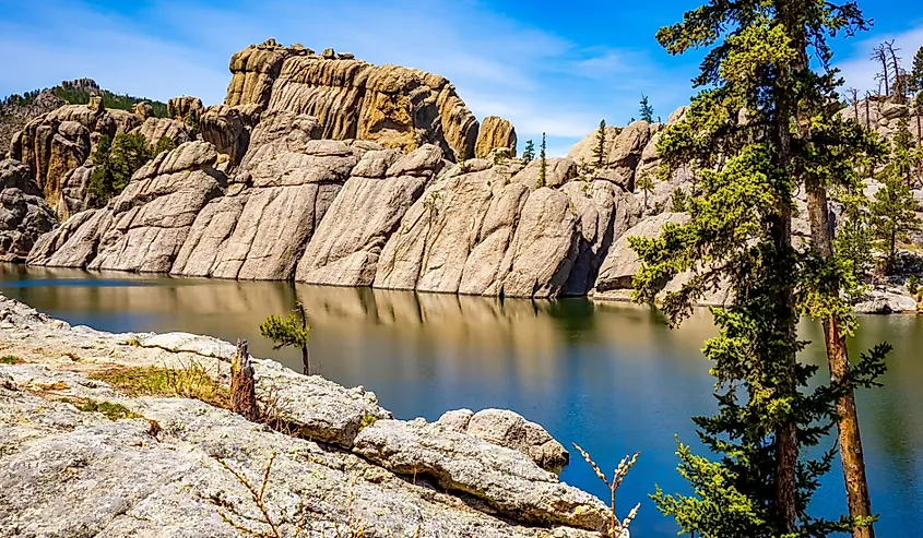 Sylvan Lake in Custer State Park in the Black Hills of South Dakota USA