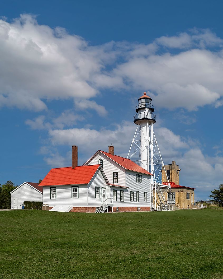 Historic Whitefish Point Lighthouse near Paradise, Michigan