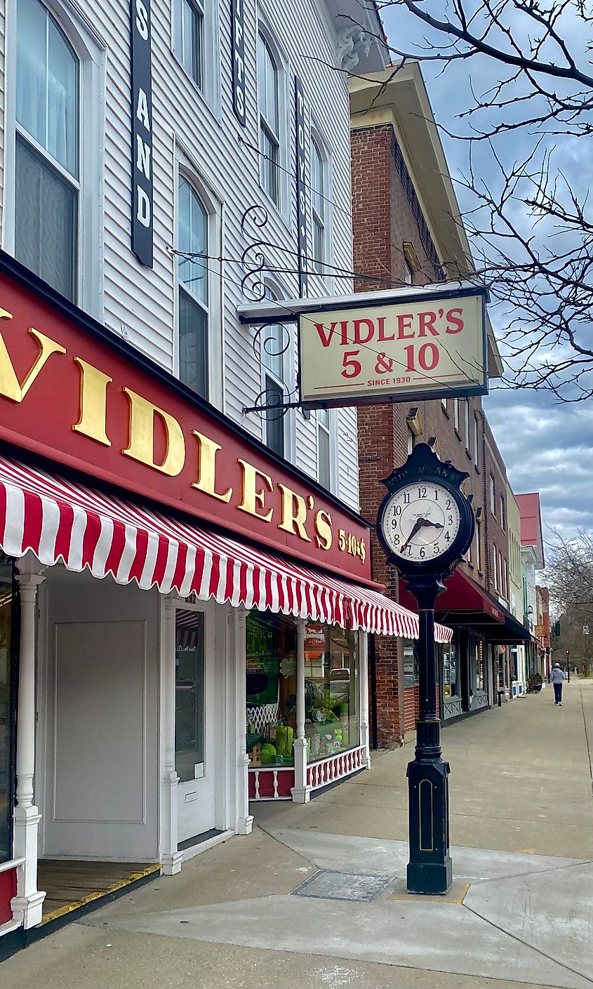 The scene outside the famous Vidler's 5 and 10 store in East Aurora, New York