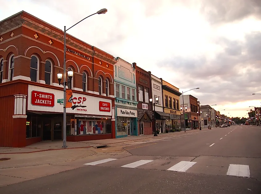 Downtown area of Columbus, Nebraska.