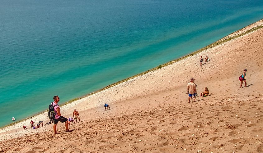 Sleeping Bear National Seashore is located on Lake Michigan