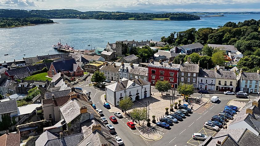Aerial view of Portaferry, Northern Ireland