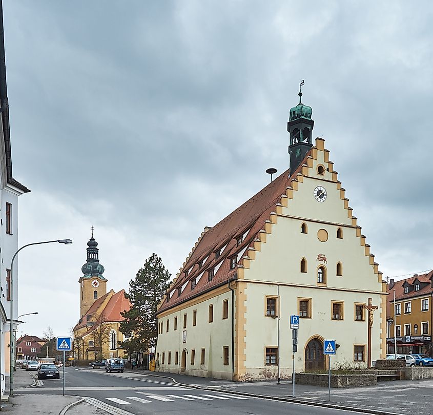 City hall in Hirschau, Bavaria, Germany