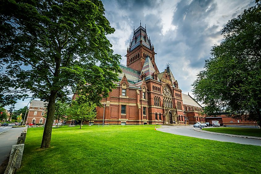 Harvard Memorial Hall at Harvard University in Cambridge, Massachusetts.