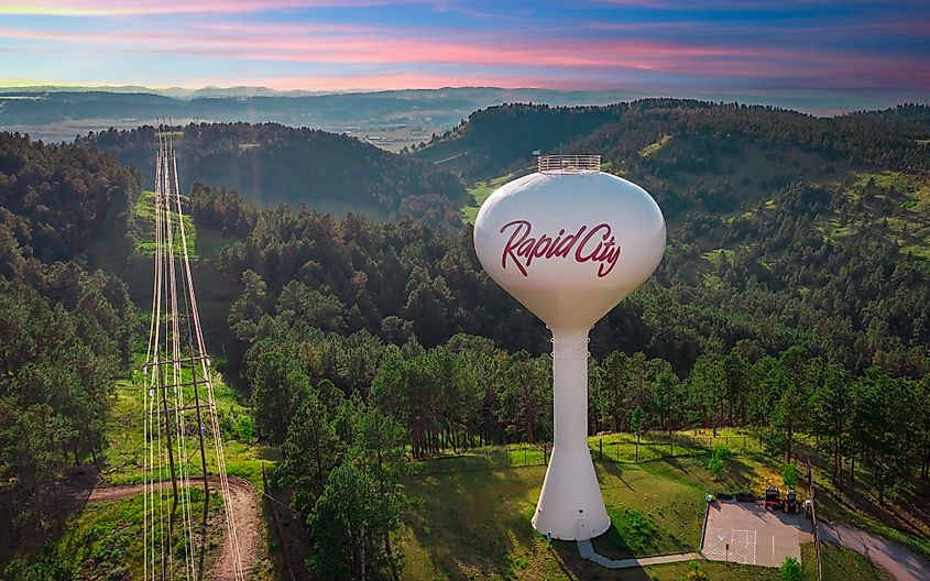 Rapid City water tower in South Dakota.