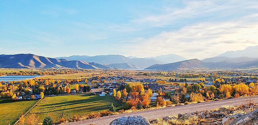 Heber Valley, Utah: Leaves turning, picture-perfect backdrop.