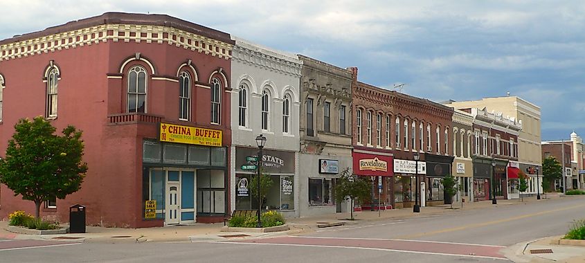 Downtown Nebraska City, Nebraska. 