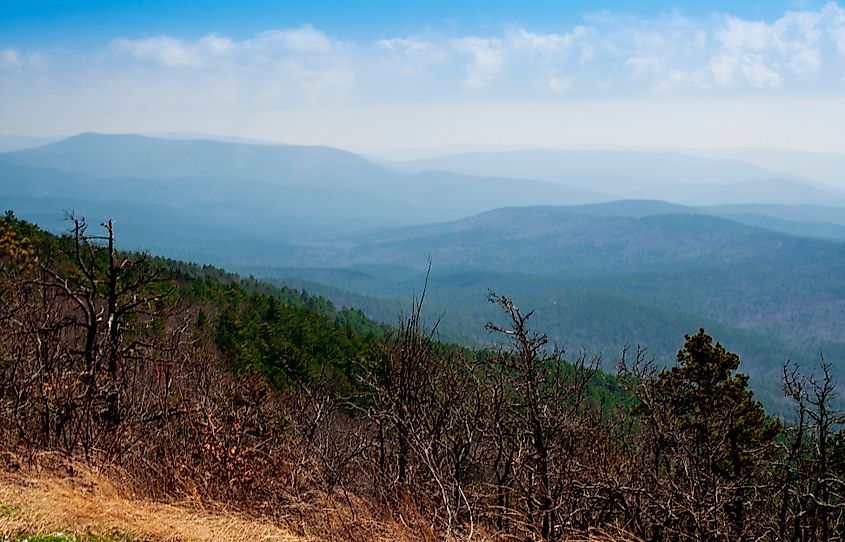 Ouachita Mountains seen from the Talimena Scenic Drive, Oklahoma
