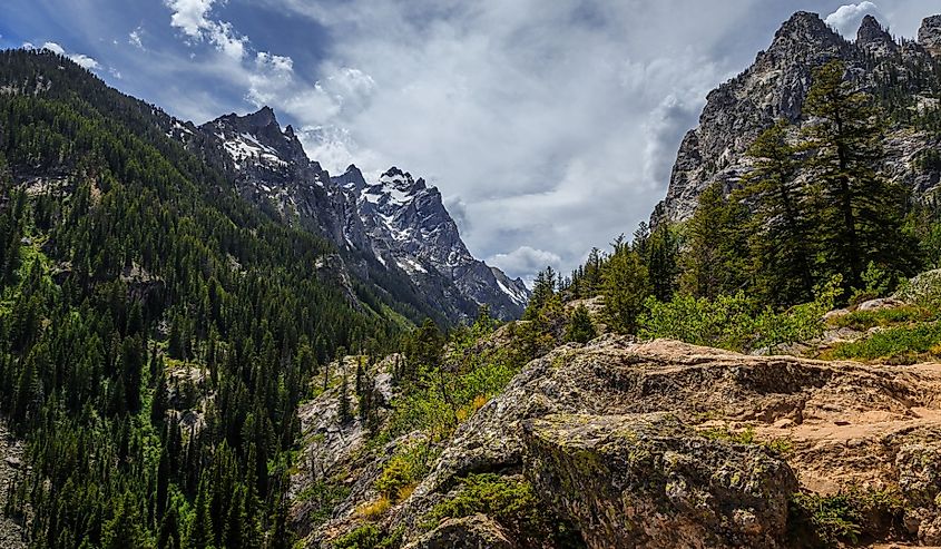 Grand Tetons Peak from the Inspiration Point, Grand Teton National Park Wyoming