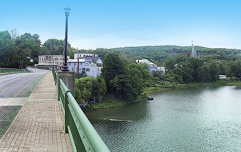 Narrowsburg, New York as seen from the NY-PA bridge.