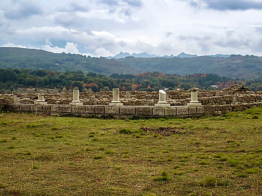 Ancient Roman Military Camp Ruins of Aquis Querquennis Built in the 1st Century AD, Ourense, Spain. Via Shutterstock / Nandi Estevez