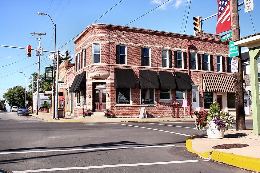 Downtown Westfield in Indiana.