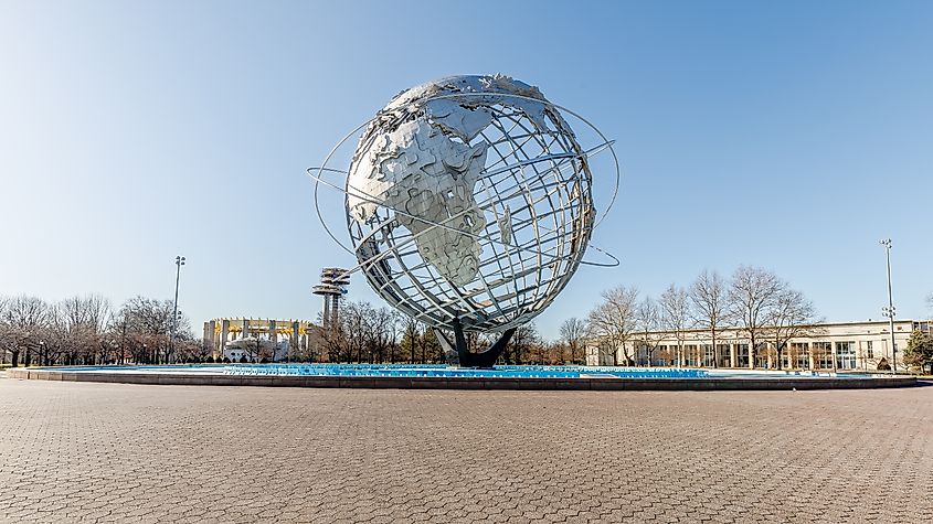 Unisphere by architect Gilmore David Clarke located in Flushing Meadows-Corona Park, New York.