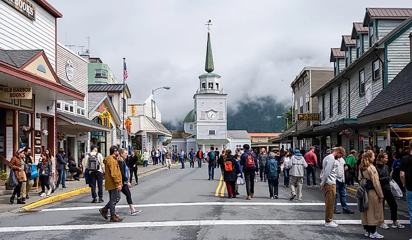 Downtown Sitka, Alaska.