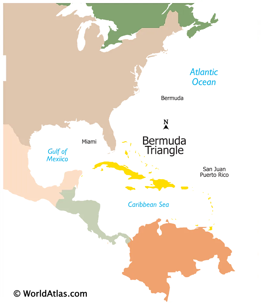 Bermuda Triangle map