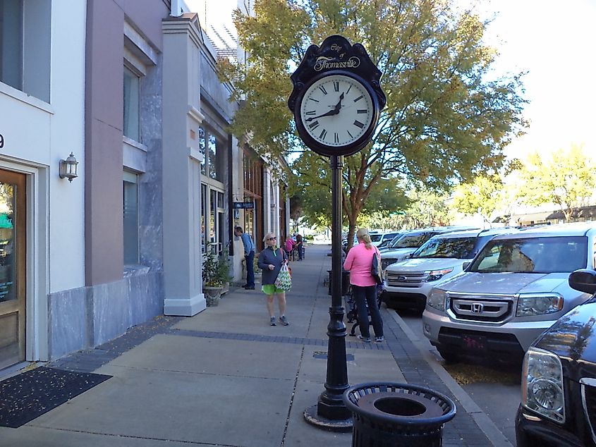 Broad Street Clock, Thomasville, Thomas County, Georgia.