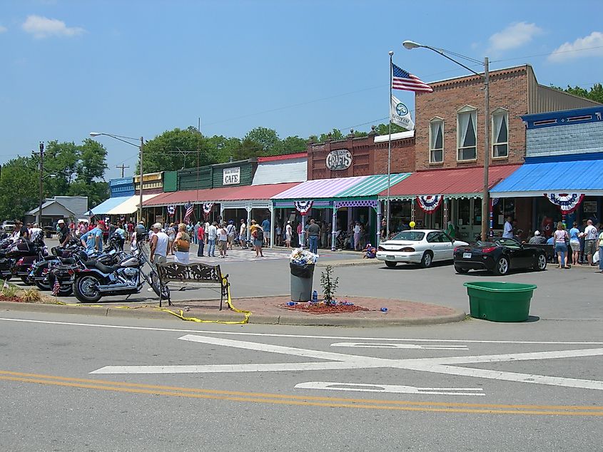 Downtown Bell Buckle, Tennessee.