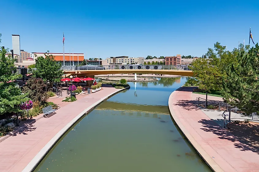 Pueblo Riverwalk along the Arkansas River in Pueblo, Colorado