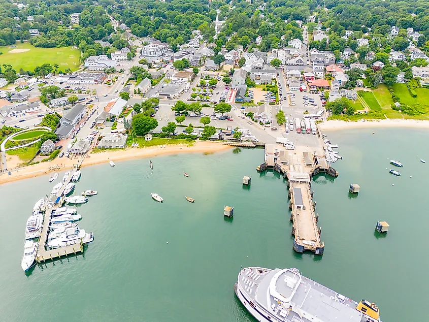 Aerial view of Vineyard Haven on Martha's Vineyard
