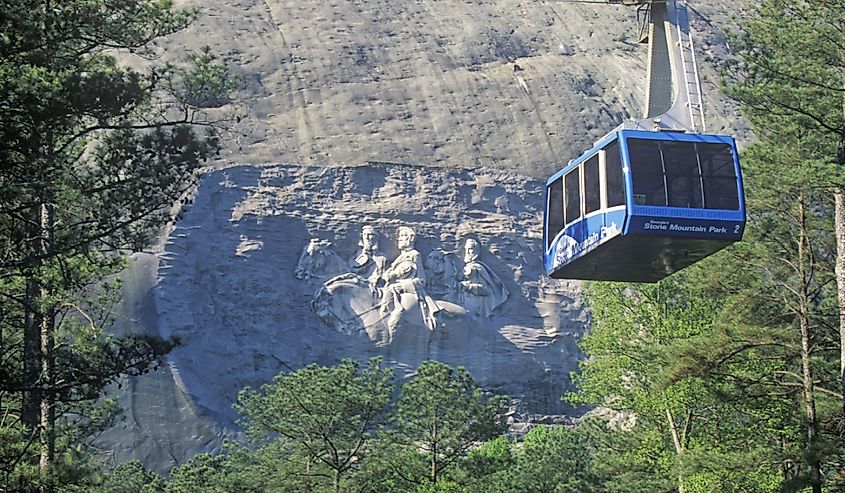 Stone Mountain Park memorial and tram, Atlanta, Georgia