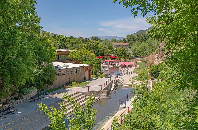 The resort town of Lava Hot Springs, Idaho.