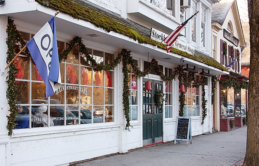 A general store and cafe in Main Street in Stockbridge, Masachusetts