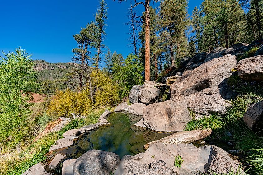Beautiful landscape of the Spence Hot Springs