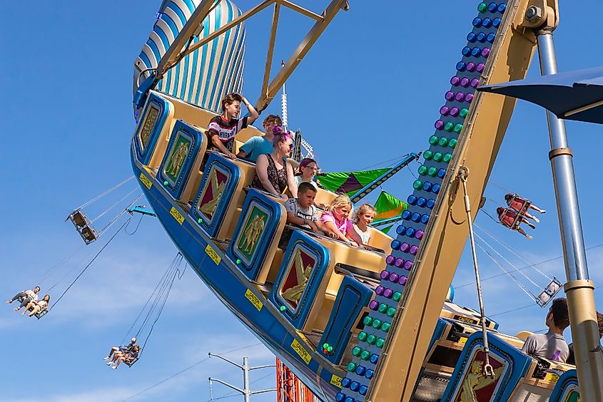 Carnival ride at the Oglesby Fun Fest in Oglesby, Illinois.