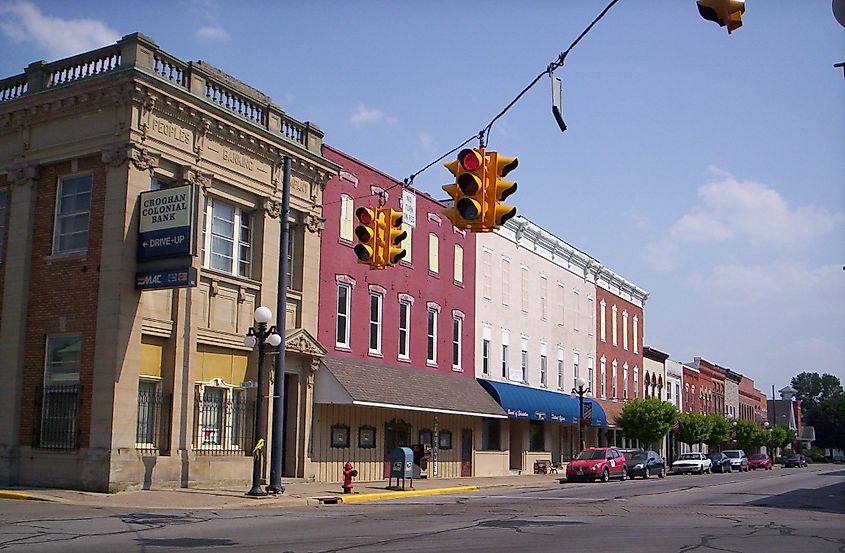 Street view in the town of Clyde, Ohio.