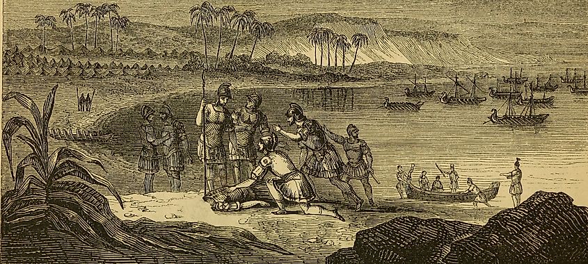 The death of Pompey Magnus; 18th-century engraving