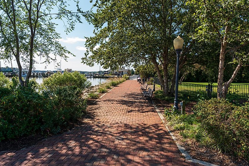 Waterfront park in Chestertown, Maryland. 