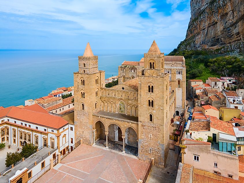 The Cathedral of Cefalù in Cefalù, Italy.