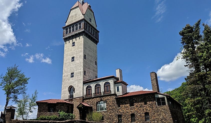 Heublein Tower in Avon Connecticut, historic site in park