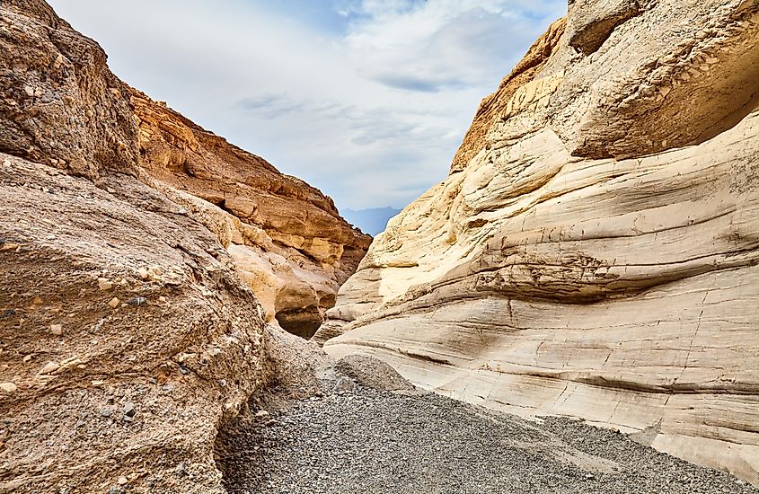 Scenic View of a Slot Canyon in Death Valley National Park, California.