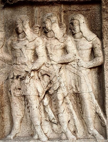 Bishapur relief of Sasanian infantry. Credit: Marco Prins, CC0, via Wikimedia Commons