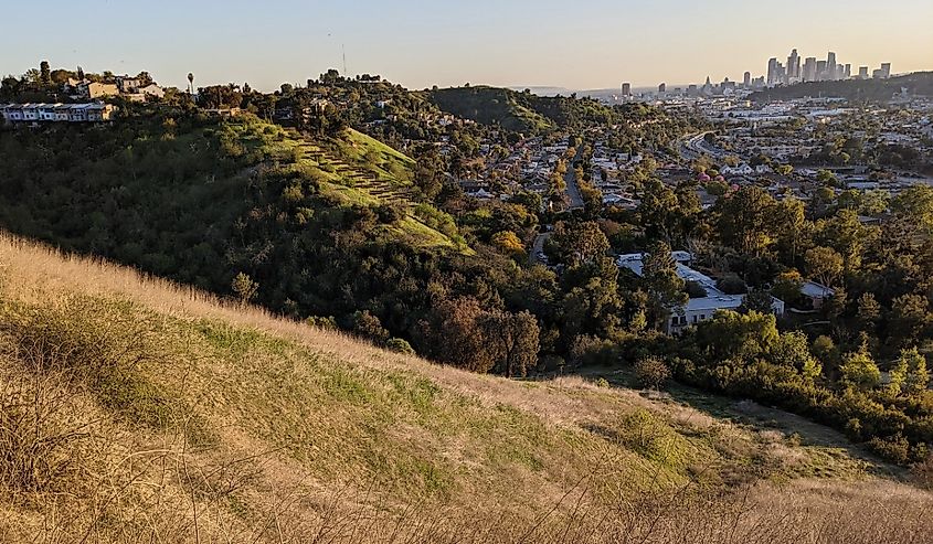 View of Montecito Heights from Ernest E. Debs Regional Park, Los Angeles, California.